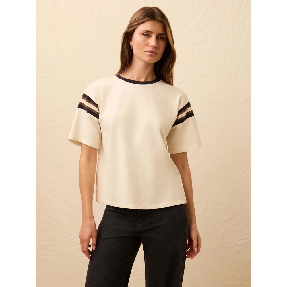 Faherty Sport Jersey Throwback Tee in Phantom Varsity | Size Medium